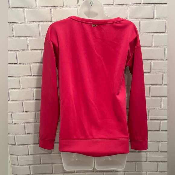 JUICY COUTURE women pink sequin long sleeve sweatshirt/size S - Picture 6 of 9